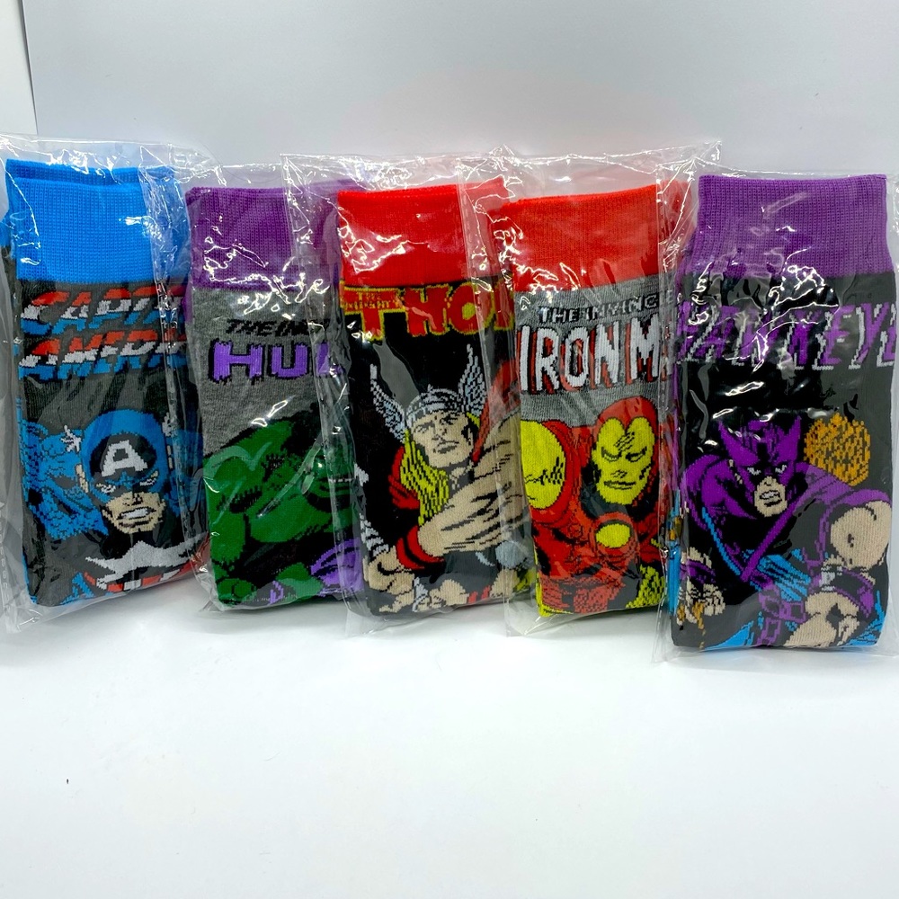 MARVEL Avengers Vintage Comic Adult Socks NWOT